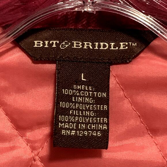 BIT & BRIDLE L Quilted Shirt Jacket Shacket Snap Chest Pockets Plaid Flannel - Picture 2 of 6